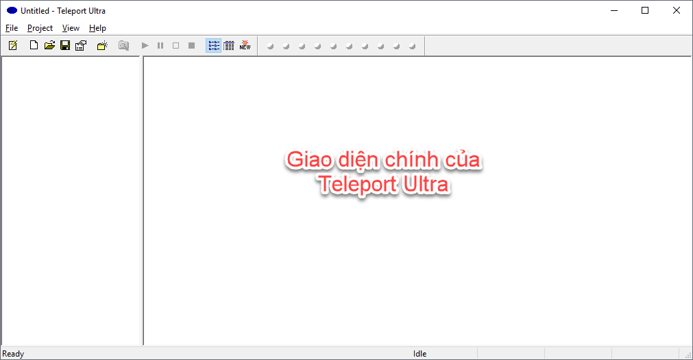 Giao diện chính của phần mềm Teleport Ultra